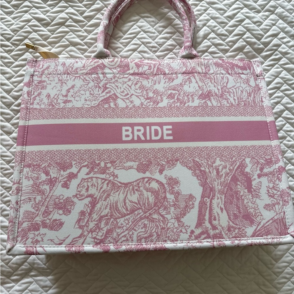 Pink CD Bride Tote Bag Wedding